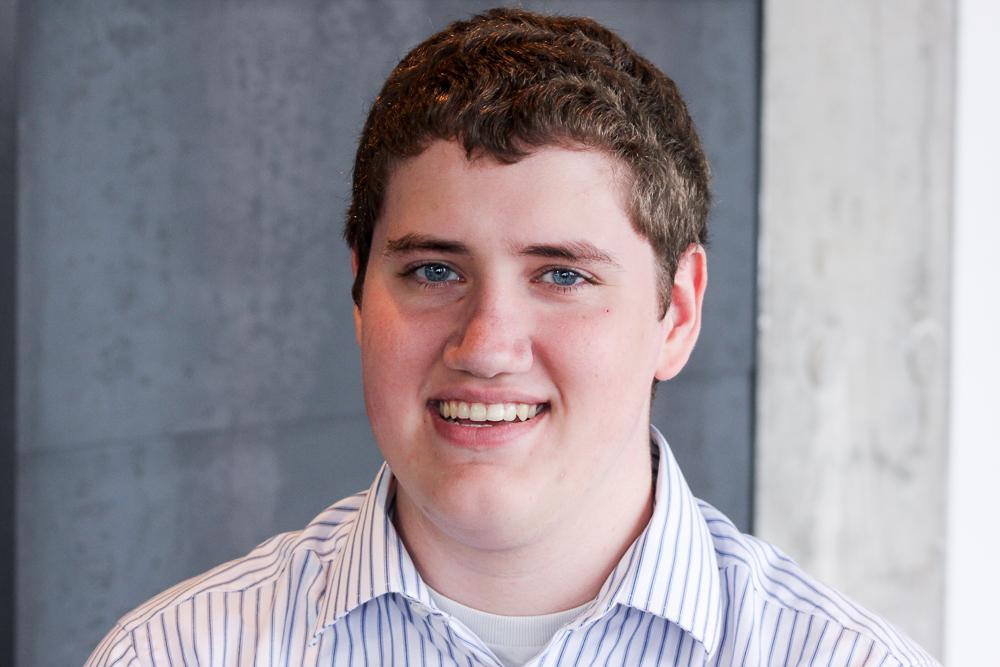 A picture of Timothy Gass, brown hair, blue-eyed male in his early 20s